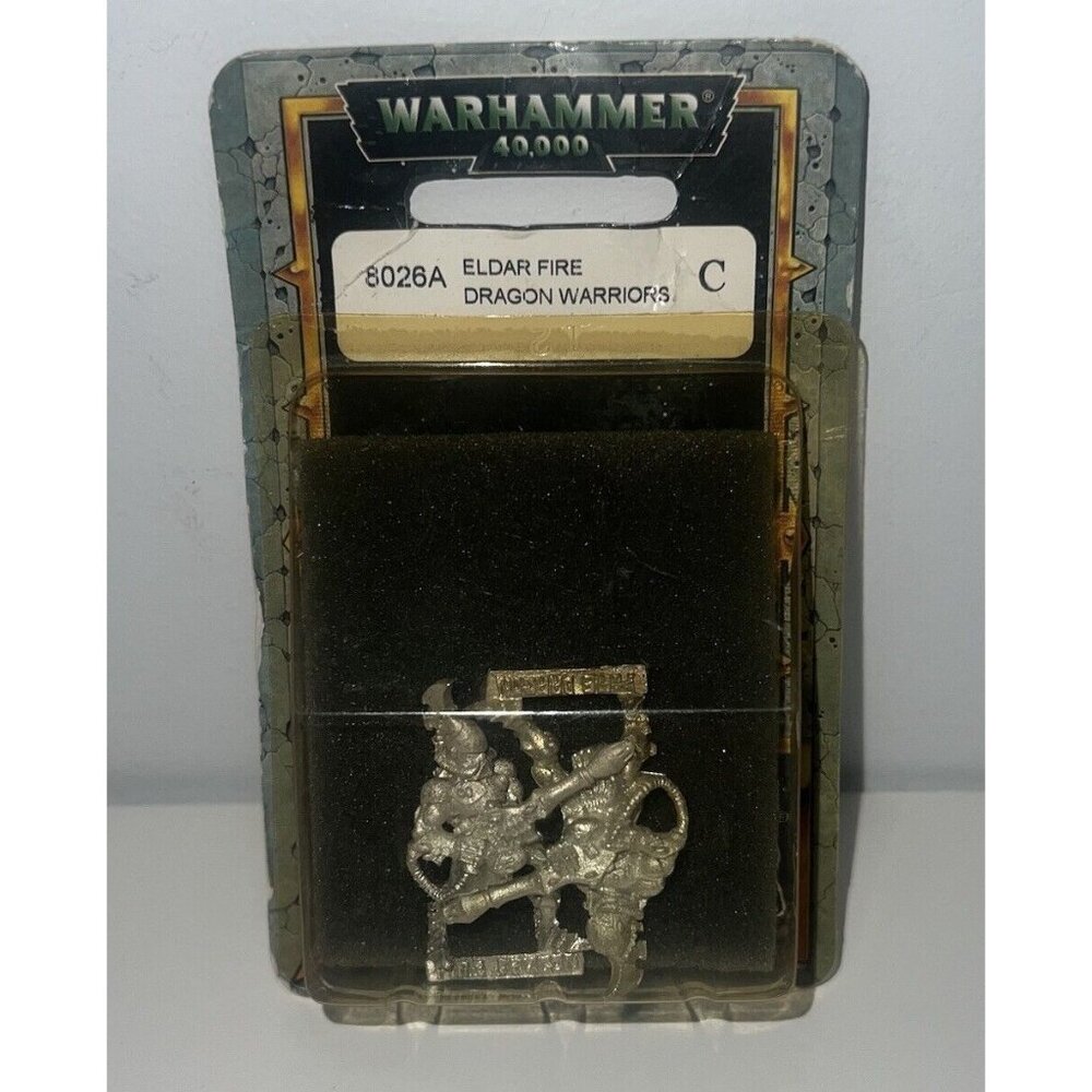 VINTAGE Warhammer 40K Eldar Fire Dragon Warriors Metal OOP NOS Games Workshop
